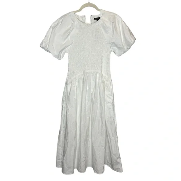 white christmas dresses Lillian Cotton Midi Dress-Multi, Painterly Meadow main image 1